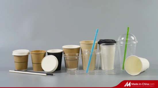 8 oz / 12 oz / 16 oz / 20 oz / 22 oz Recubrimiento a base de agua sin plástico Taza desechable Taza de café de papel Tazas de papel biodegradables