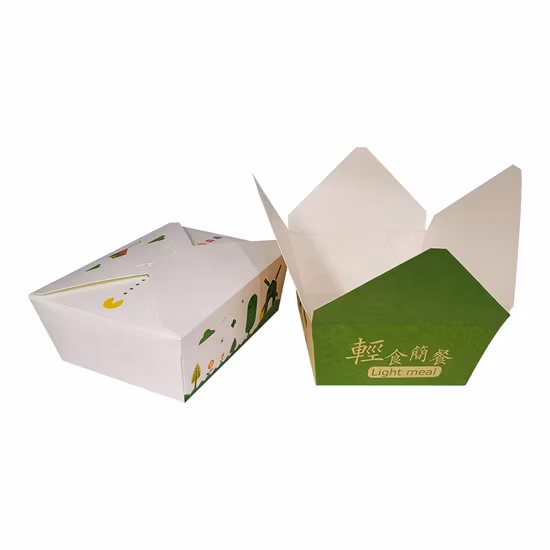 Cubo de papel de envasado de bocadillos de pollo frito personalizado